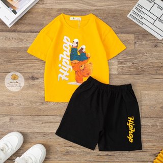 Bộ quần áo bé trai LITIBABY ngắn tay cotton size 1/7 tuổi