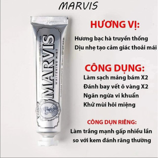Kem Đánh Răng Marvis Whitening Mint 85ml