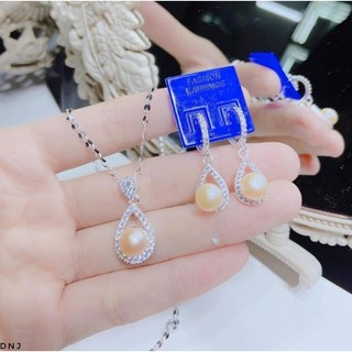 Dây chuyền bạc mặt trai nuôi