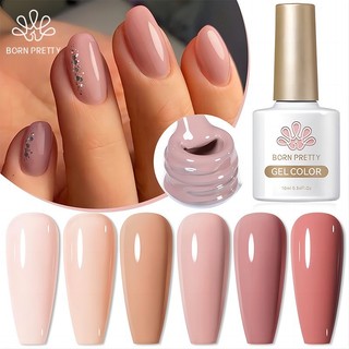 Born pretty sơn móng tay gel màu hồng uv led gel sơn gel sơn móng tay sơn nail 10ml