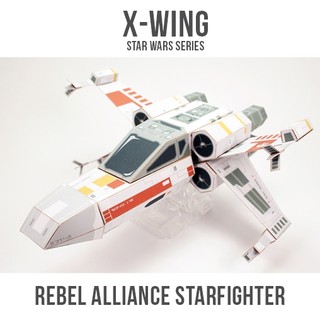 Mô hình giấy 3d tàu xe - mô hình tàu vũ trụ x-wing - star wars