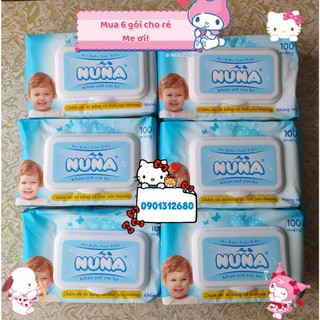 Khăn Ướt Em Bé Nuna không mùi 100 miếng/bao