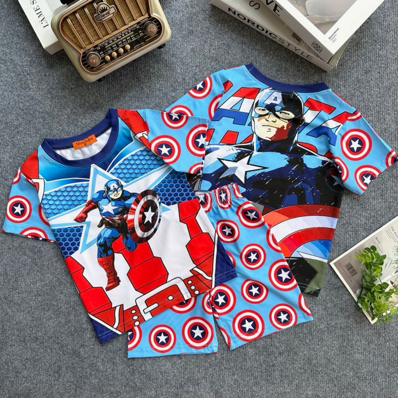 Bộ thun 3D siêu nhân đẹp lắm luôn nha size 15-35kg