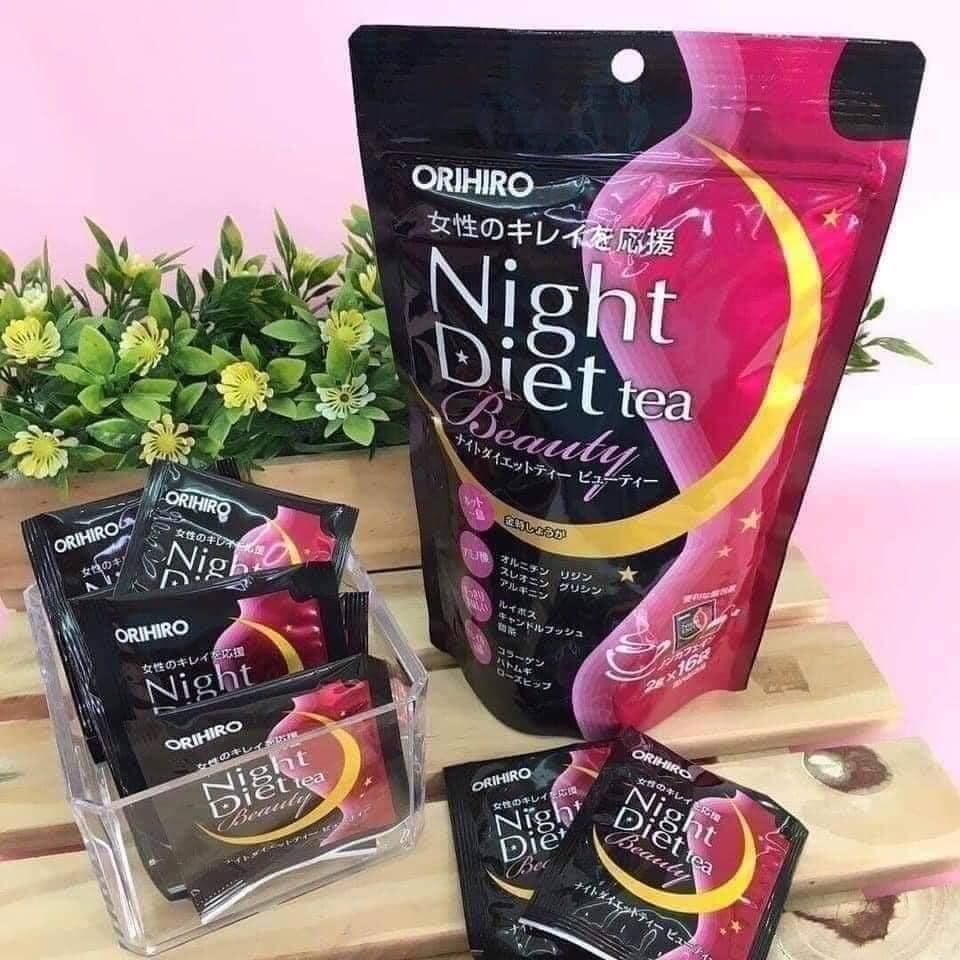 DA ĐẸP DÁNG THONTRÀ NIGHT DIET BEAUTY ORIHIRO bổ sung thêm collagen vừa