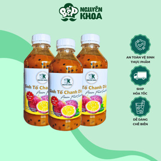 Sinh tố chanh dây resso chai 1 lít - bếp nguyên khoa