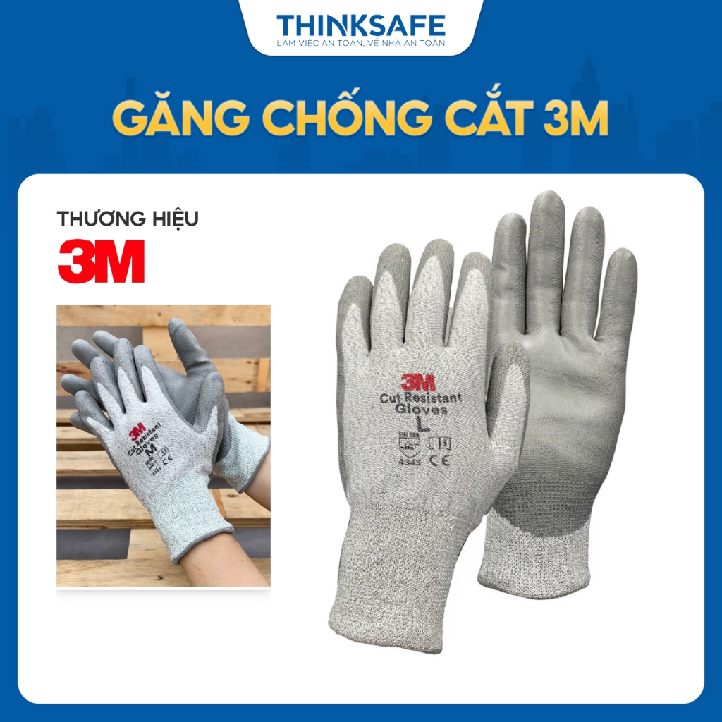 Găng tay 3M cấp độ 3 làm việc với tôn kính ôm tay thao tác linh hoạt chống dầu mỡ bao tay bảo hộ lao động - THINKSAFE