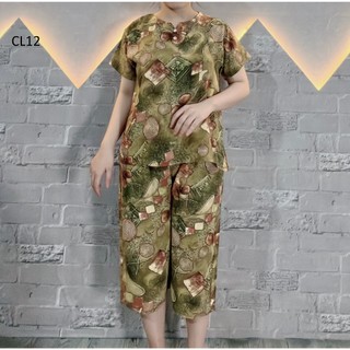 BỘ ĐỒ TRUNG NIÊN CÁT LỤA  HÀN CHÂU  QUẦN NGỐ