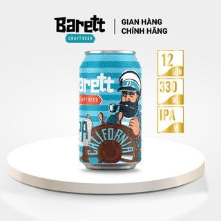 Thùng 12 lon bia thủ công California IPA