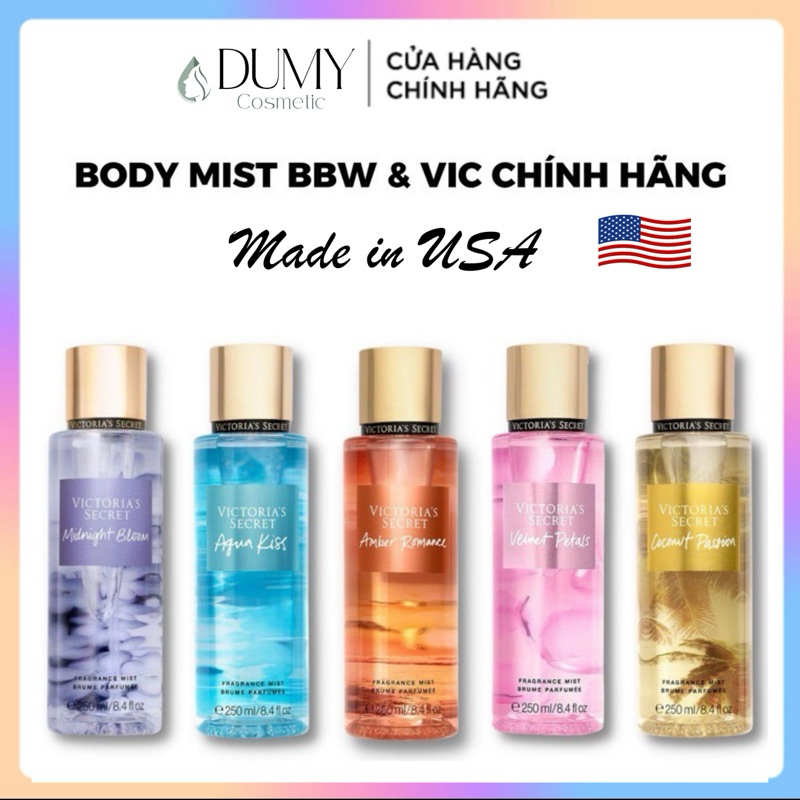 Body mist Victoria Secret, xịt thơm body lưu hương lâu