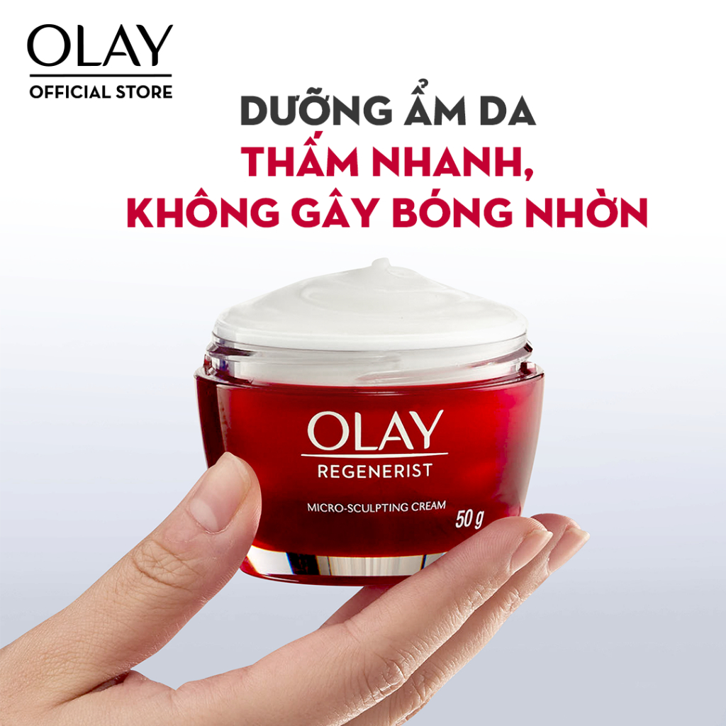 Combo 2: Kem Dưỡng Ẩm Ban Ngày Căng Mướt, Sáng Khỏe & Phục Hồi Dấu Hiệu Lão Hóa OLAY REGENERIST 50G X2