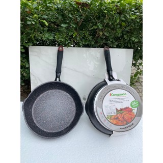 Chảo nhôm chống dính vân đá đáy từ Kangaroo KG661- Hàng chính hãng