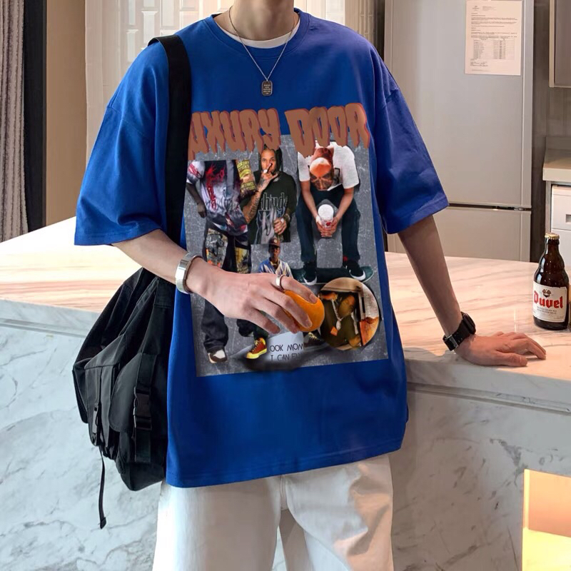 [SẴN HỎA TỐC+ẢNH THẬT] Áo phông tee cotton in hình chữ Luxury Door dáng rộng oversize hiphop unisex 