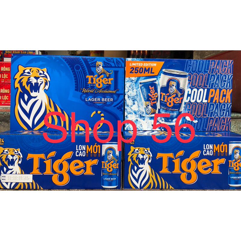 Thùng 24 lon Bia Tiger (date mới)
