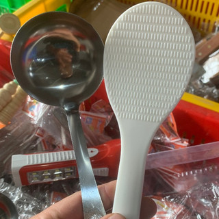 Bộ Muỗng Xới Cơm Chống Dính, muôi múc canh inox cao cấp, thìa xới cơm, Vá Thìa Xới Cơm tiện lợi an toàn