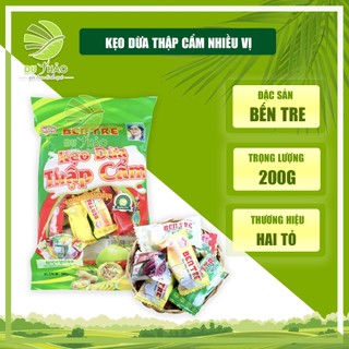 Kẹo dừa thập cẩm nhiều vị, kẹo dừa Bến Tre, bánh kẹo ăn vặt