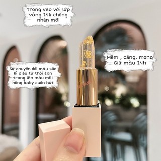 Son Ma Thuật Natinda Magic Tattoo Gold Lip Stick Vàng 24k Dưỡng Lên Màu Hồng Tự Nhiên, Căng Mọng, Lâu Trôi