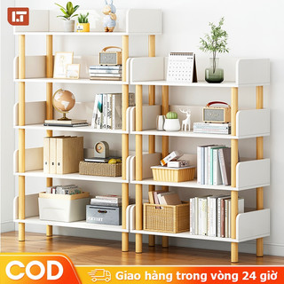 Kệ sách kệ góc tường gỗ 6/5/4/3/2 tầng đa năng không gian lưu trữ lớn