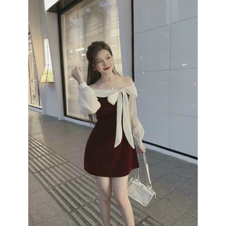 Đâm nhung cột nơ tay dài siêu xinh DS