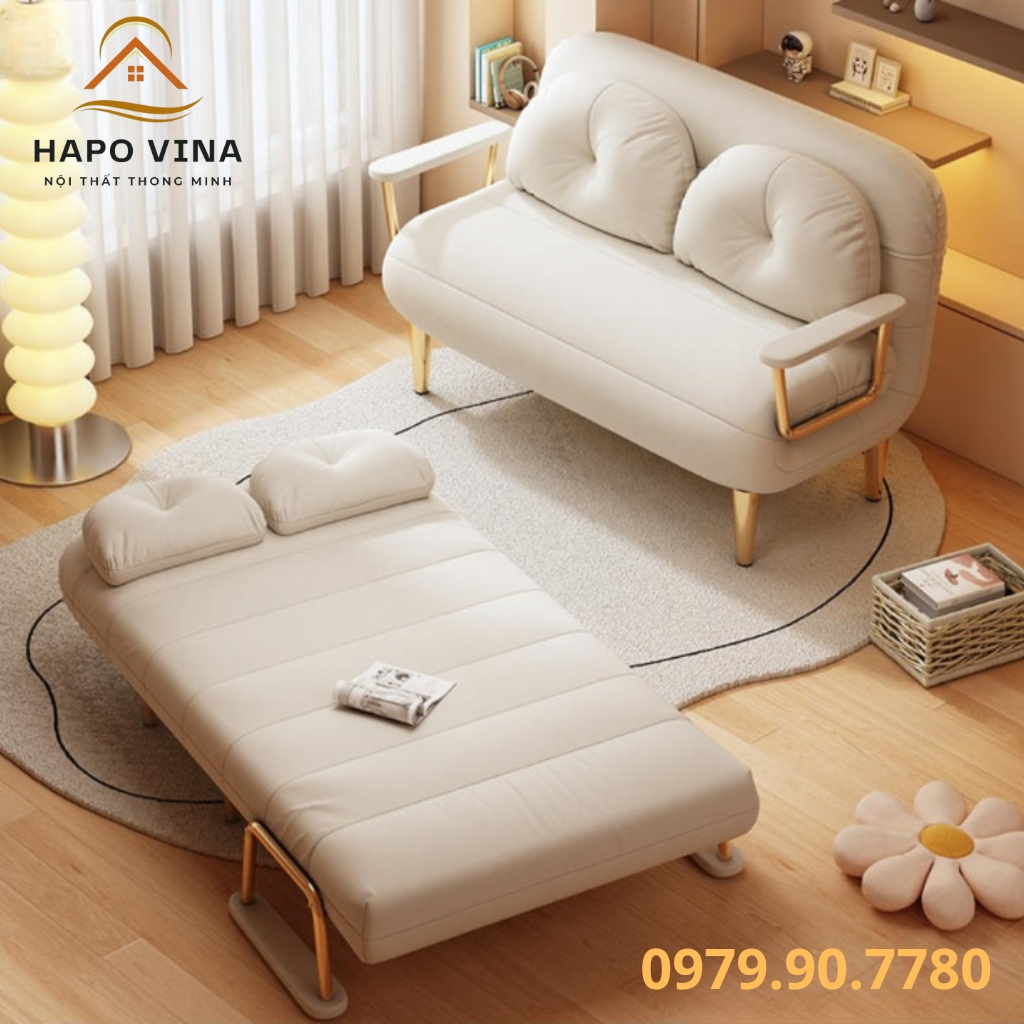 Ghế Sofa Giường Gấp Gọn 3 trong 1 Có Nhiều Chế Độ Có Thể Điều Chỉnh, Sofa Bed Có Khung Thép Chất Chịu Tải Đến 350KG