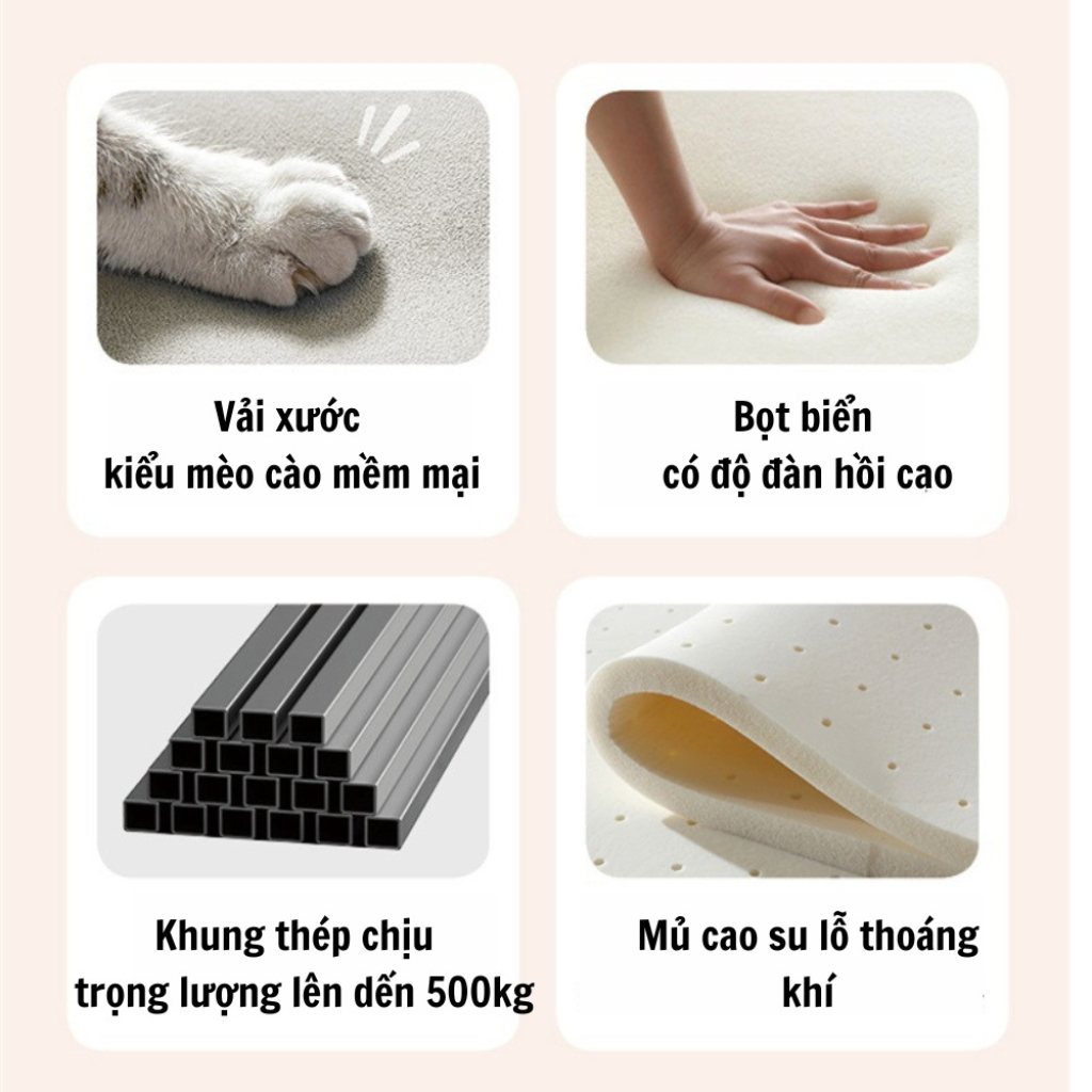 Ghế Sofa Giường Gấp Gọn 3 trong 1 Có Nhiều Chế Độ Có Thể Điều Chỉnh, Sofa Bed Có Khung Thép Chất Chịu Tải Đến 350KG | BigBuy360 - bigbuy360.vn