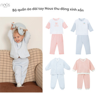 Bộ quần áo dài tay Nous thu đông xinh xắn cho bé, chất liệu mềm mại (size 2-5 tuổi)