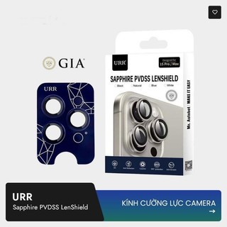  Kính cường lực Camera Sapphire URR - PVD 2 tầng mặt kính trong suốt cho IPhone 17 Pro Max  16 ,15 Pro Max  14 Pro Max 