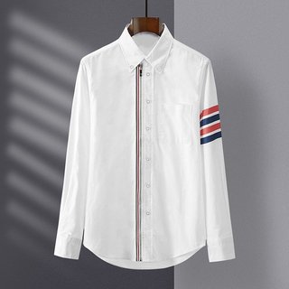 Áo sơ mi nam nữ thome khóa kéo 4 sọc cánh tay cao cấp chất lụa cao cấp unisex