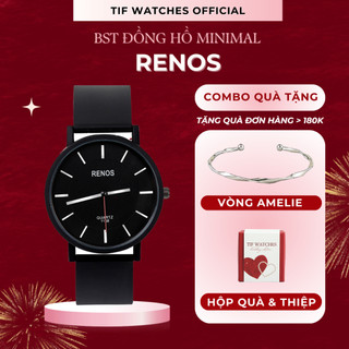 Đồng hồ đeo tay Nam Nữ RENOS KIM Tif Watches Thời Trang Dây Cao Su Êm Tay Chống Nước Sang Trọng