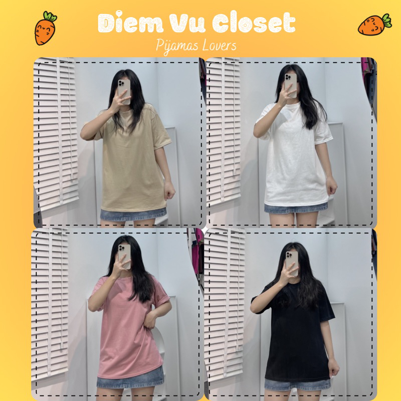 Áo thun unisex couple nam nữ nhiều màu form rộng freesize 40-65kg