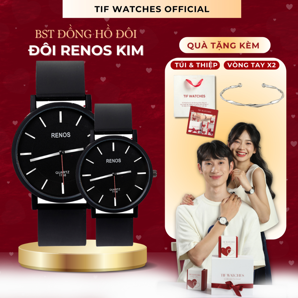Đồng Hồ Đôi Chính Hãng Cho Nam Nữ - Đồng Hồ Couple INLUV Tif Watches Sang Trọng Quà Kỷ Niệm, Sinh Nhật, Valentine, 8/3