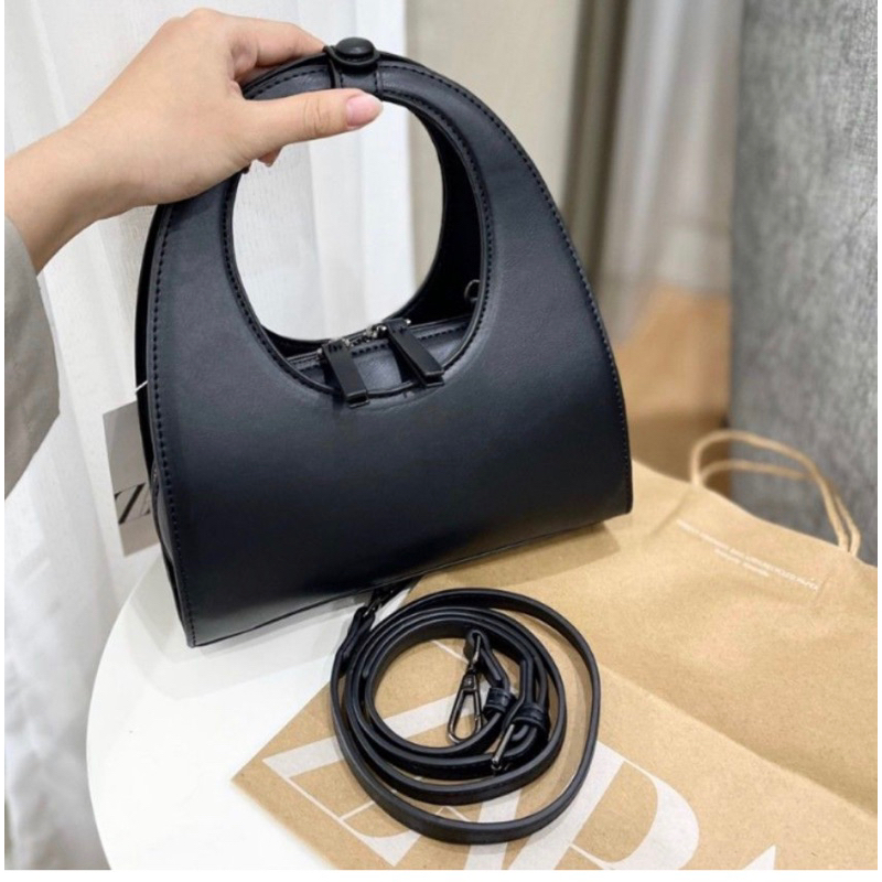 Túi Xách zara cầm tay kèm quai chéo da mềm giá sale