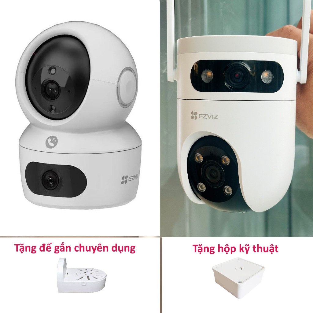 Camera EZVIZ 2 Mắt H7C/H9C-10M/8M/6M Cao Cấp- Đàm Thoại 2 Chiều- Báo Động Chống Trộm- Wifi Ngoài Trời, Trong nhà Chính H