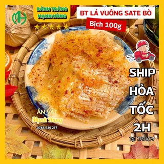 Bánh tráng lá vuông sate vị bò