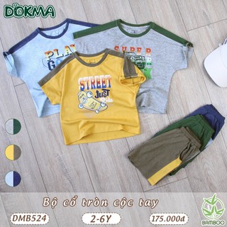 (2-6Y) Bộ cộc tay sợi tre (bamboo) cho bé - DOKMA