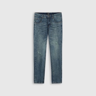 Quần jean nam ROWAY, vải denim co giãn nhẹ, form slim | Jean xánh rách