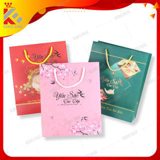 [GIÁ SỈ] [COMBO 50] Túi giấy đựng yến có quai 100gr KINGBOX