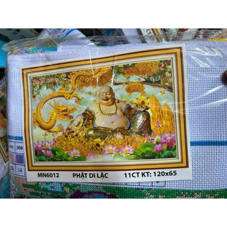 Tranh thêu chữ thập Phật Di Lạc Mn6012 chưa thêu