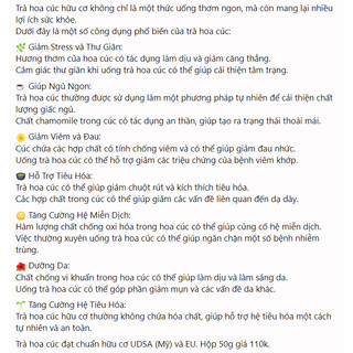 TRÀ HOA CÚC HỮU CƠ (50G)