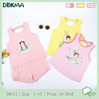 (2-6Y) Bộ ba lỗ / sát nách mềm mịn, thấm hút tốt cho bé - DOKMA