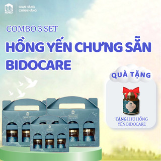 Combo 3 set hồng yến chưng sẵn Bidocare BB ECO, 30% hồng yến tươi