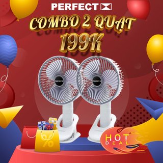 COMBO 2 QUẠT ĐỂ BÀN CÓ SẠC TÍCH ĐIỆN PF-QB2150