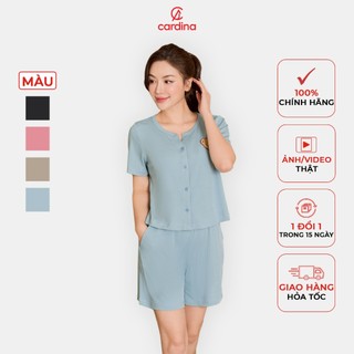 Đồ bộ mặc nhà nữ CARDINA chất liệu tăm lạnh cao cấp co dãn thoải mái phom dáng trẻ trung năng động 4BFN01