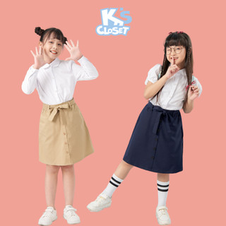 Áo Đồng Phục Cho Bé Gái Từ 19 - 54kg (6-14 Tuổi) K'S CLOSET E067TEF/ KT04THF/ KT06THF