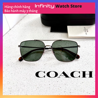 Kính mát nam nữ coach polarized dáng vuông model hc7137-93339a