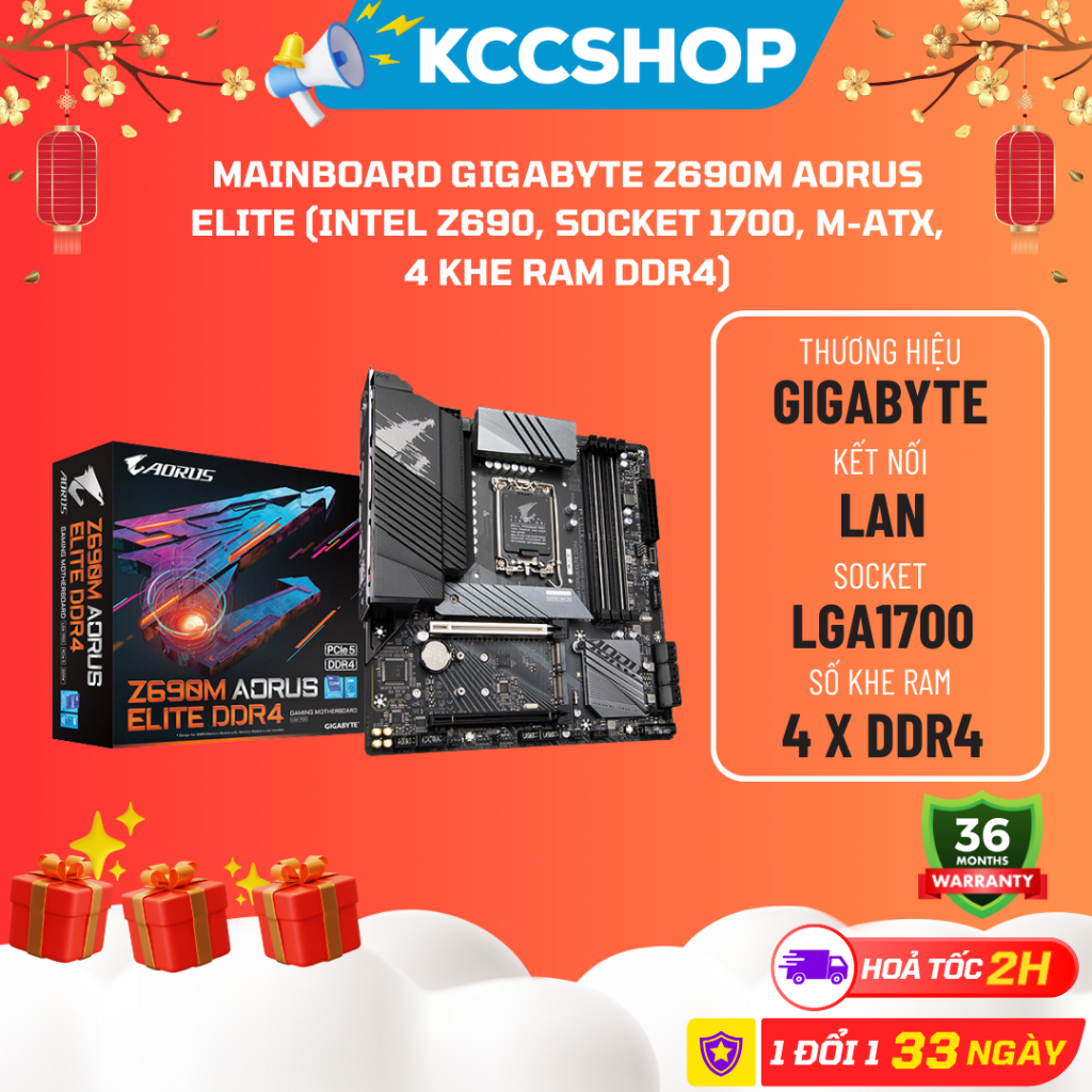 Mainboard Gigabyte Z690M AORUS ELITE Socket 1700, m-ATX, DDR4 - Mới Bảo Hành 36 Tháng | BigBuy360 - bigbuy360.vn