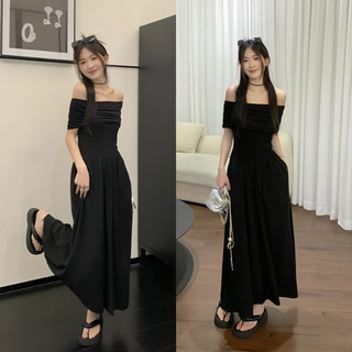Đầm Trễ Vai Mùa Hè, Váy Dài Ôm Eo QC loại 1