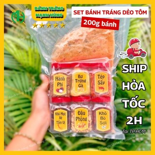 Set bánh tráng dẻo tôm bơ lục vị Mạnh Hùng