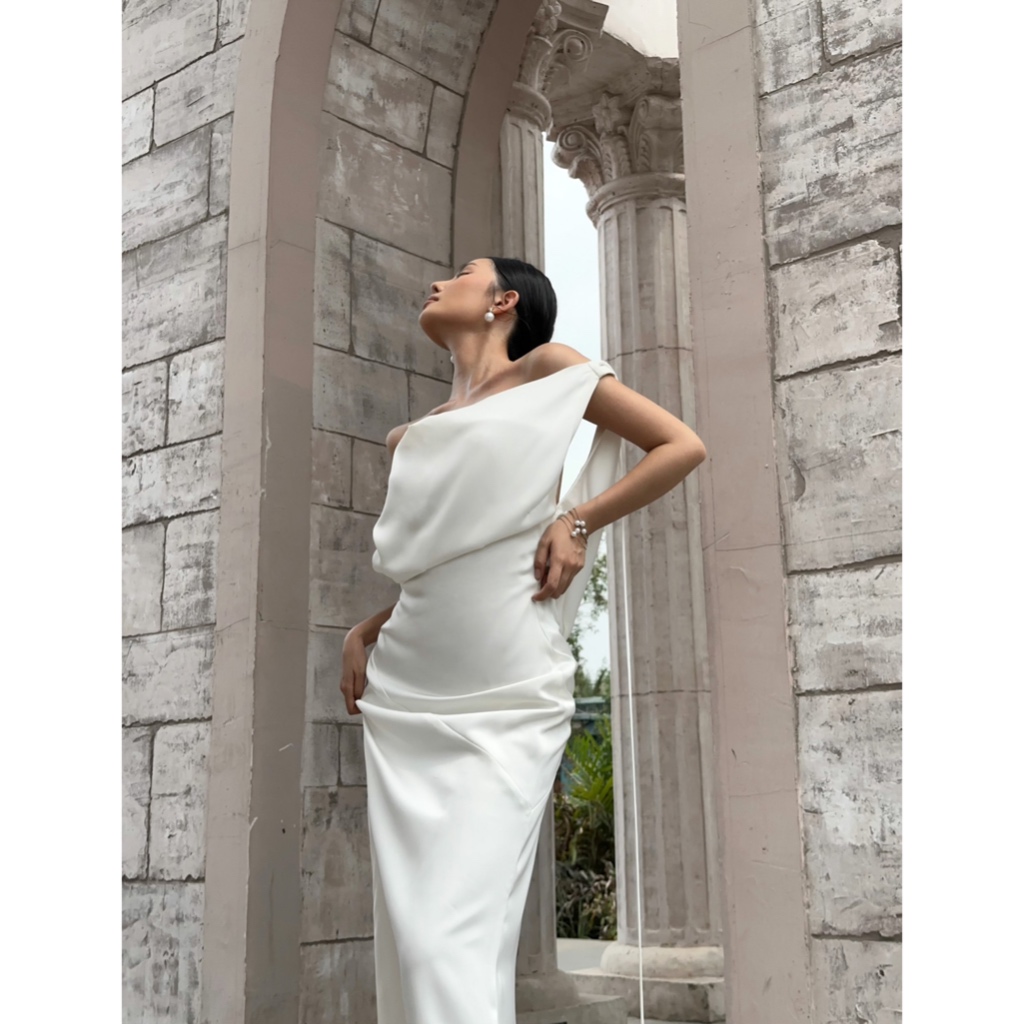 CAMELLIA SILK DRESS - Đầm dự tiệc - Đầm dạ hội - Đầm hở lưng - Hàng thiết kế cao cấp