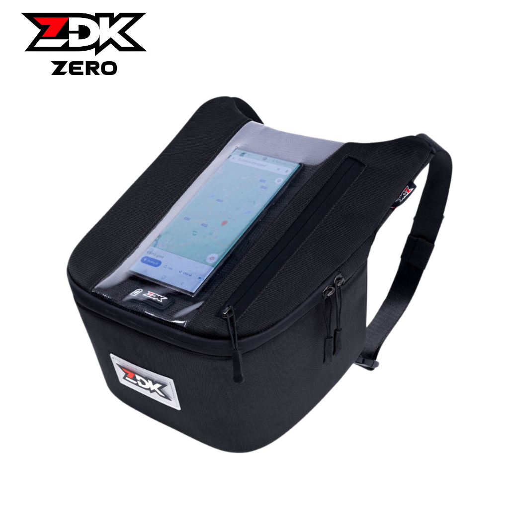 Túi để điện thoại treo đầu xe ZDK Zero, túi đựng đươc áo mưa, có cổng sạc điện thoại tiện lợi