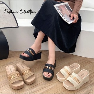 Dép Độn đế thời trang 🔥MUMU🔥 tăng chiều cao quai lưới thoáng MSP8899-5 (LÙI1 SIZE)